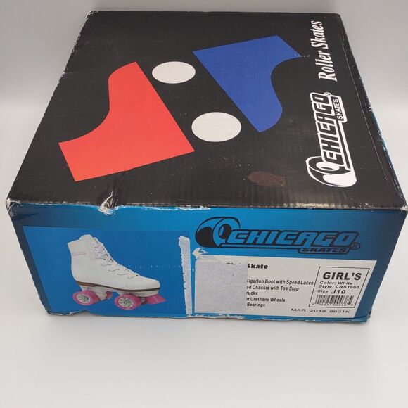 Chicago Skates Girl's Classic Roller Rink Quad Skates Child SZ 10 J ST# CRS1900 - Picture 13 of 16